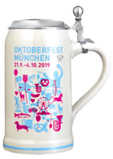 Neuer Oktoberfestkrug 2019 mit Zinndeckel