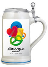 Neuer Oktoberfestkrug 2023 mit Zinndeckel